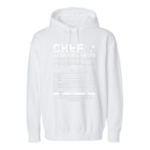 Chef Nutrition Facts Cool Chef Tee Gift For Chefs Garment-Dyed Fleece Hoodie