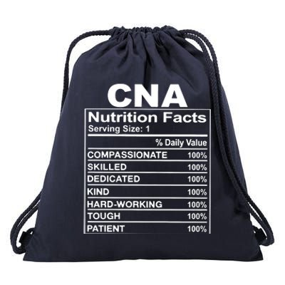 Cna Nutrition Facts Drawstring Bag