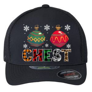 Chest Nuts Funny Matching Chestnuts Christmas Couples Chest Gift Flexfit Unipanel Trucker Cap