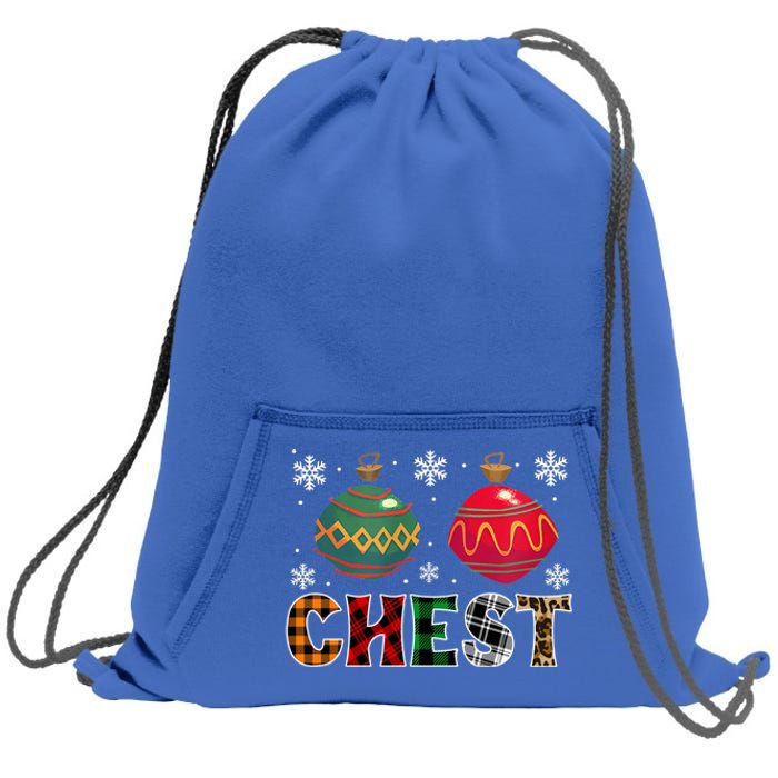 Chest Nuts Funny Matching Chestnuts Christmas Couples Chest Gift Sweatshirt Cinch Pack Bag