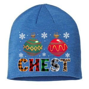 Chest Nuts Funny Matching Chestnuts Christmas Couples Chest Gift Sustainable Beanie