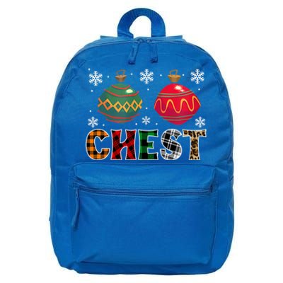 Chest Nuts Funny Matching Chestnuts Christmas Couples Chest Gift 16 in Basic Backpack