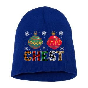 Chest Nuts Funny Matching Chestnuts Christmas Couples Chest Gift Short Acrylic Beanie