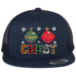 Chest Nuts Funny Matching Chestnuts Christmas Couples Chest Gift Flat Bill Trucker Hat