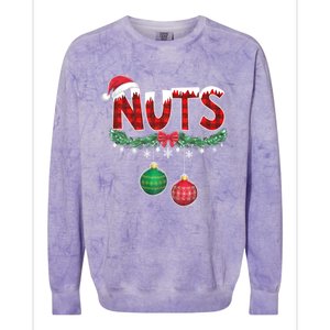 Chest Nuts Funny Matching Chestnuts Christmas Couples Nuts Colorblast Crewneck Sweatshirt