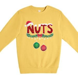 Chest Nuts Funny Matching Chestnuts Christmas Couples Nuts Premium Crewneck Sweatshirt