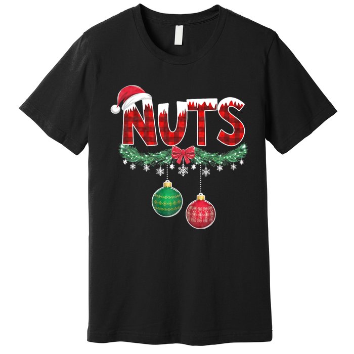 Chest Nuts Funny Matching Chestnuts Christmas Couples Nuts Premium T-Shirt