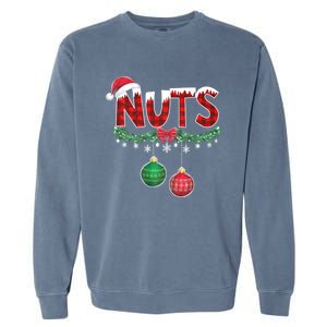 Chest Nuts Funny Matching Chestnuts Christmas Couples Nuts Garment-Dyed Sweatshirt