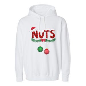 Chest Nuts Funny Matching Chestnuts Christmas Couples Nuts Garment-Dyed Fleece Hoodie