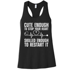 Cool Nurse For Medical Assistant Nursing Aide Cna Women's Racerback Tank