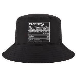 Cancer Nutrition Facts Zodiac Sign Gift Cool Comfort Performance Bucket Hat