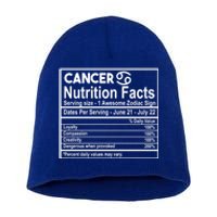 Cancer Nutrition Facts Zodiac Sign Gift Short Acrylic Beanie