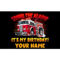 Custom Name Funny Sound The Alarm It's My Birthday Firetruck Bumper Sticker