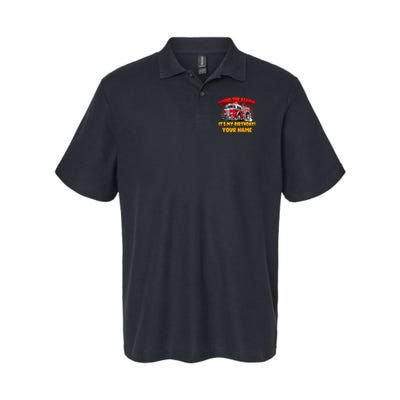 Custom Name Funny Sound The Alarm It's My Birthday Firetruck Polo