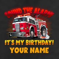 Custom Name Funny Sound The Alarm It's My Birthday Firetruck Golf Towel