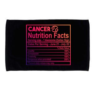 Cancer Nutrition Facts Zodiac Sign Gift Microfiber Hand Towel