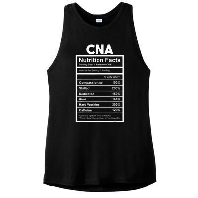 CNA Nutrition Facts Certified Nursing Assistant Ladies PosiCharge Tri-Blend Wicking Tank