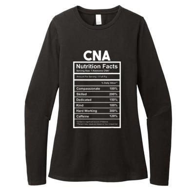 CNA Nutrition Facts Certified Nursing Assistant Womens CVC Long Sleeve Shirt