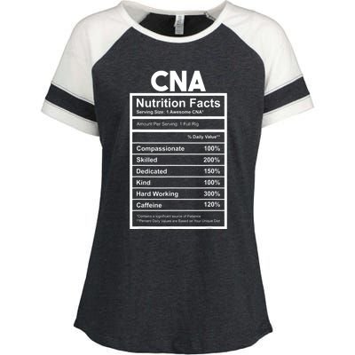 CNA Nutrition Facts Certified Nursing Assistant Enza Ladies Jersey Colorblock Tee