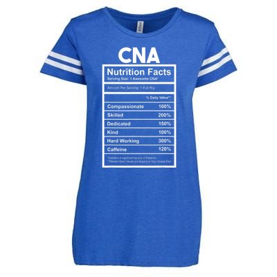 CNA Nutrition Facts Certified Nursing Assistant Enza Ladies Jersey Football T-Shirt