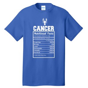 Cancer Nutritional Facts Horoscope Zodiac Astrology Sign Gift Tall T-Shirt