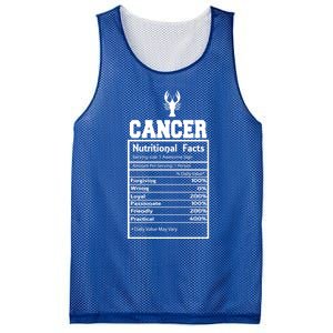 Cancer Nutritional Facts Horoscope Zodiac Astrology Sign Gift Mesh Reversible Basketball Jersey Tank