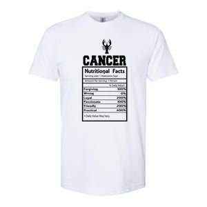 Cancer Nutritional Facts Horoscope Zodiac Astrology Sign Gift Softstyle CVC T-Shirt