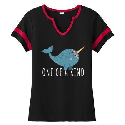 Cute Narwhal For Women Or One Of A Kind Ladies Halftime Notch Neck Tee