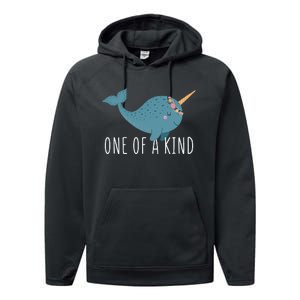 Cute Narwhal For Women Or One Of A Kind Performance Fleece Hoodie