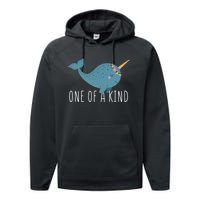 Cute Narwhal For Women Or One Of A Kind Performance Fleece Hoodie