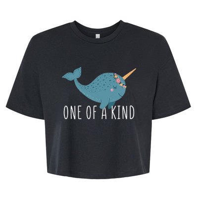 Cute Narwhal For Women Or One Of A Kind Bella+Canvas Jersey Crop Tee