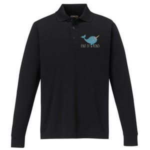 Cute Narwhal For Women Or One Of A Kind Performance Long Sleeve Polo