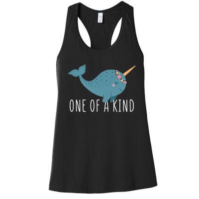 Cute Narwhal For Women Or One Of A Kind Women's Racerback Tank