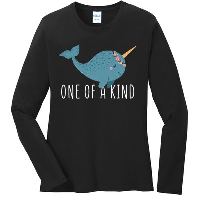 Cute Narwhal For Women Or One Of A Kind Ladies Long Sleeve Shirt