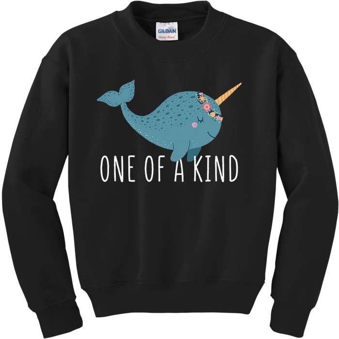 Cute Narwhal For Women Or One Of A Kind Kids Sweatshirt