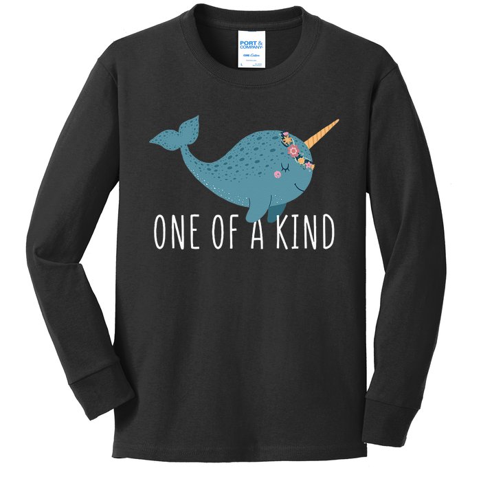 Cute Narwhal For Women Or One Of A Kind Kids Long Sleeve Shirt