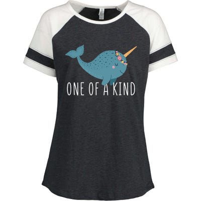 Cute Narwhal For Women Or One Of A Kind Enza Ladies Jersey Colorblock Tee