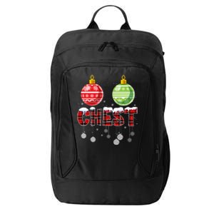 Chest Nuts Funny Matching Chestnuts Christmas Couples Chest Great Gift City Backpack