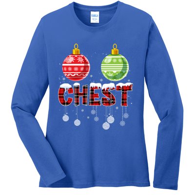 Chest Nuts Funny Matching Chestnuts Christmas Couples Chest Great Gift Ladies Long Sleeve Shirt