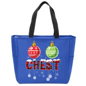 Chest Nuts Funny Matching Chestnuts Christmas Couples Chest Great Gift Zip Tote Bag