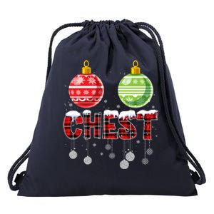 Chest Nuts Funny Matching Chestnuts Christmas Couples Chest Great Gift Drawstring Bag