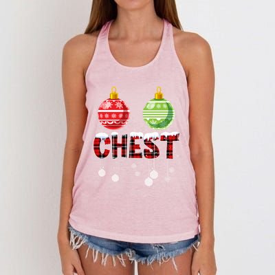 Chest Nuts Funny Matching Chestnuts Christmas Couples Chest Great Gift Women's Knotted Racerback Tank