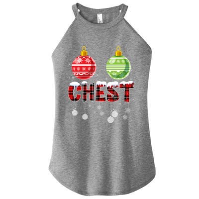 Chest Nuts Funny Matching Chestnuts Christmas Couples Chest Great Gift Women’s Perfect Tri Rocker Tank