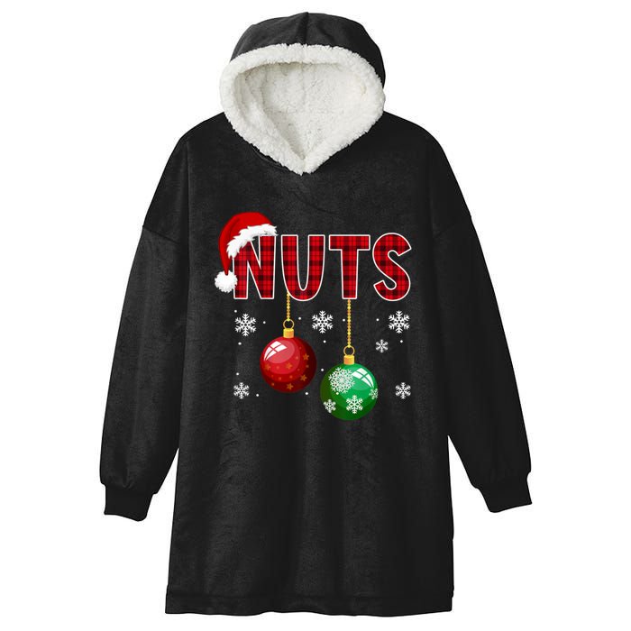 Chest Nuts Funny Matching Chestnuts Christmas Couples Nuts Hooded Wearable Blanket