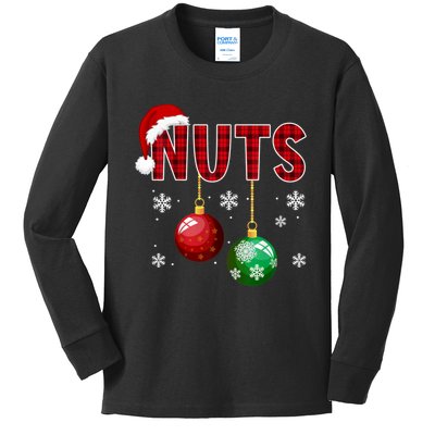 Chest Nuts Funny Matching Chestnuts Christmas Couples Nuts Kids Long Sleeve Shirt