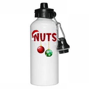 Chest Nuts Funny Matching Chestnuts Christmas Couples Nuts Aluminum Water Bottle