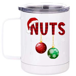 Chest Nuts Funny Matching Chestnuts Christmas Couples Nuts 12 oz Stainless Steel Tumbler Cup