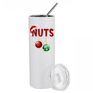 Chest Nuts Funny Matching Chestnuts Christmas Couples Nuts Stainless Steel Tumbler