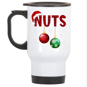 Chest Nuts Funny Matching Chestnuts Christmas Couples Nuts Stainless Steel Travel Mug