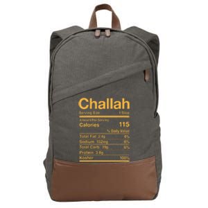 Challah Nutrition Facts Jewish Kosher Food Hanukkah  Cotton Canvas Backpack